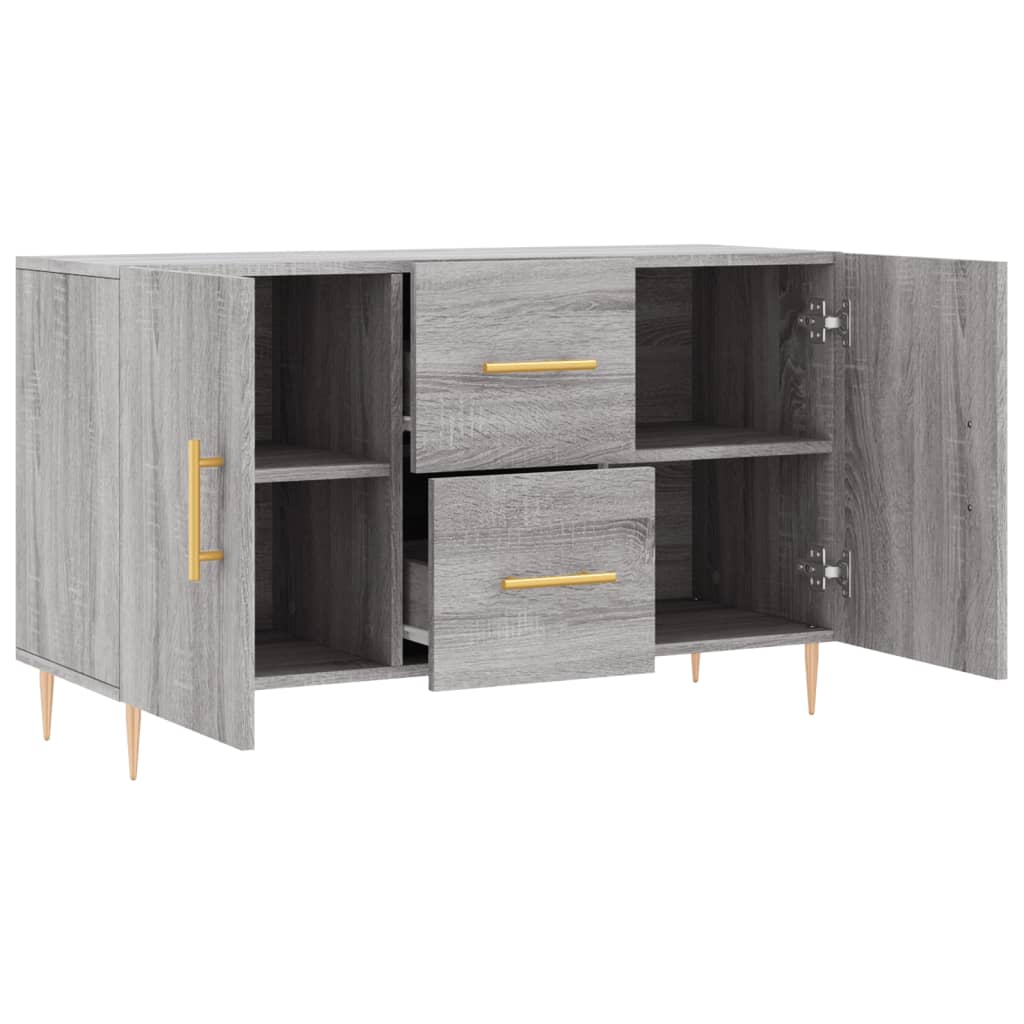 Dressoir 100X36X60 Cm Bewerkt Hout Grijs Sonoma Eikenkleurig