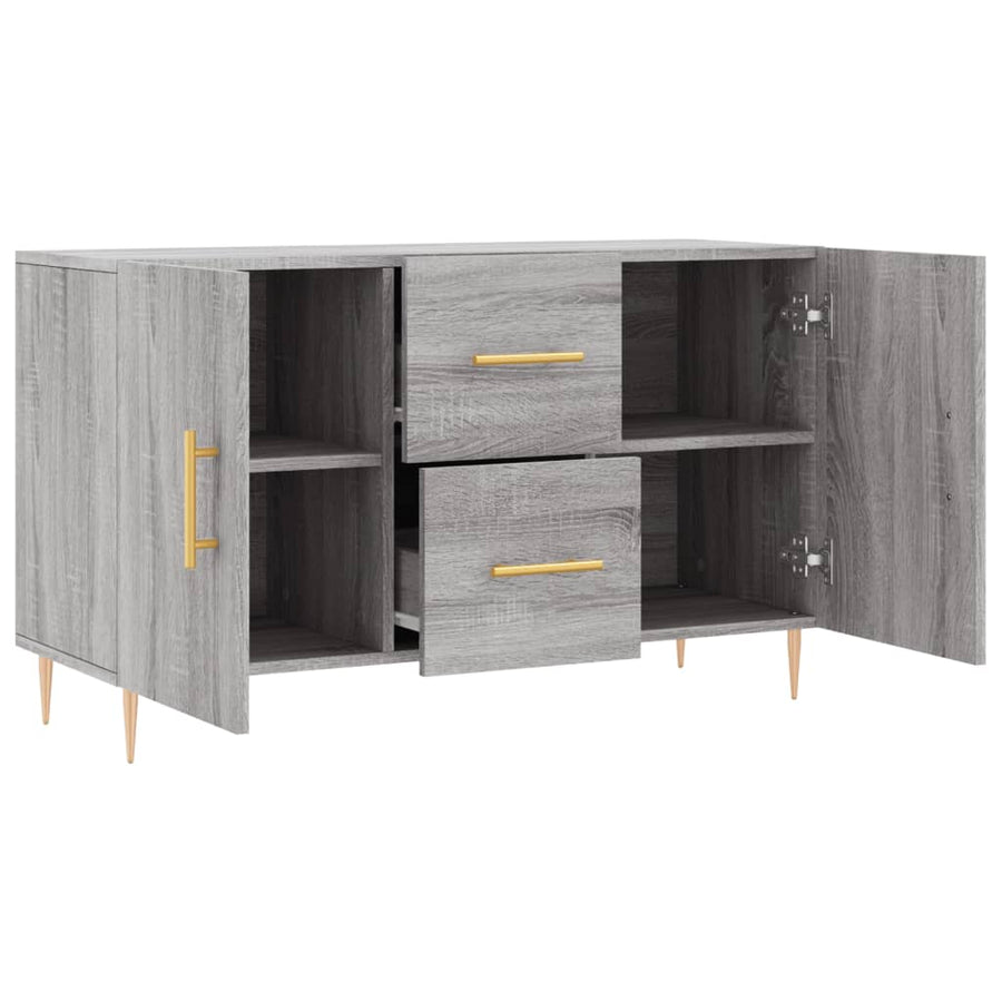Dressoir 100X36X60 Cm Bewerkt Hout Grijs Sonoma Eikenkleurig
