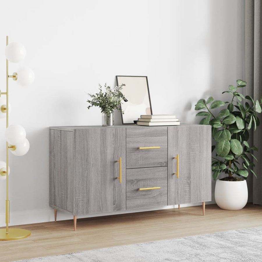 Dressoir 100X36X60 Cm Bewerkt Hout Grijs Sonoma Eikenkleurig