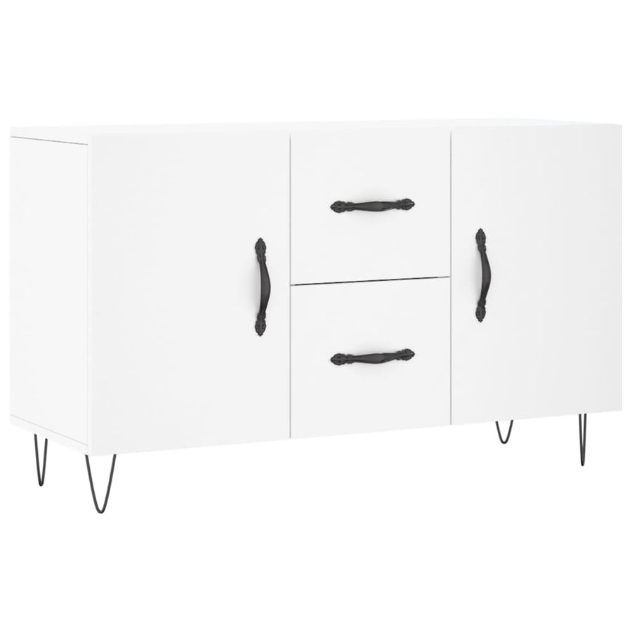 Dressoir 100X36X60 Cm Bewerkt Hout Wit