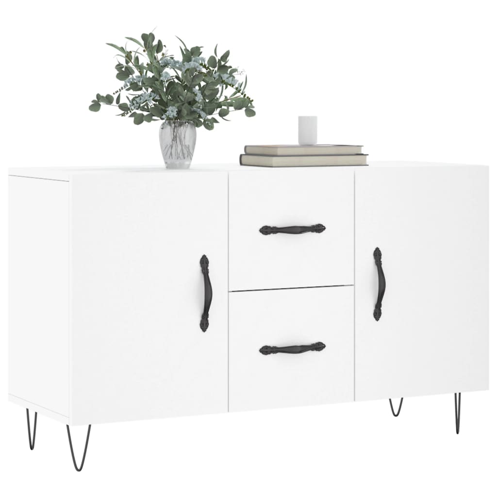 Dressoir 100X36X60 Cm Bewerkt Hout Wit