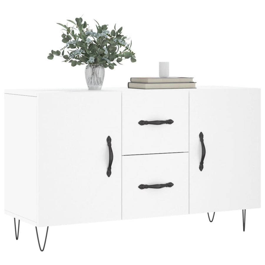 Dressoir 100X36X60 Cm Bewerkt Hout Wit