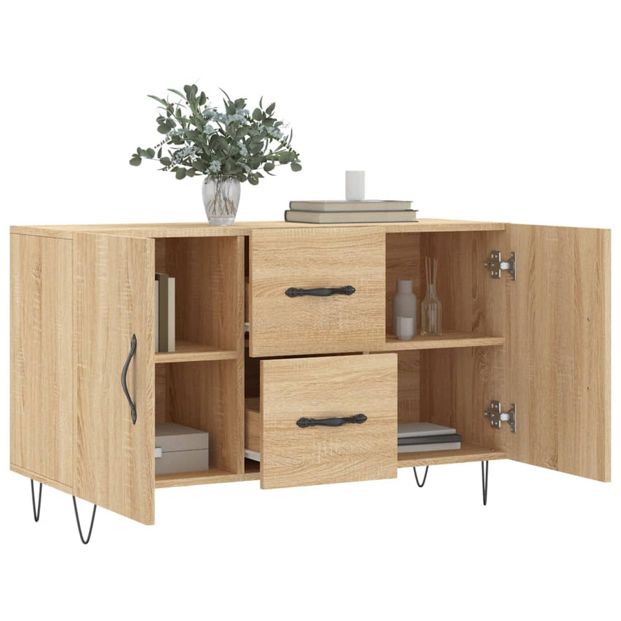 Dressoir 100X36X60 Cm Bewerkt Hout Kleurig Sonoma eiken