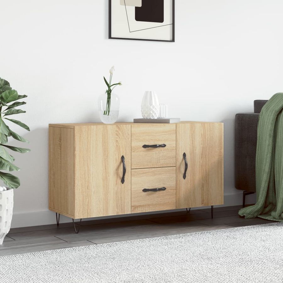 Dressoir 100X36X60 Cm Bewerkt Hout Kleurig Sonoma eiken
