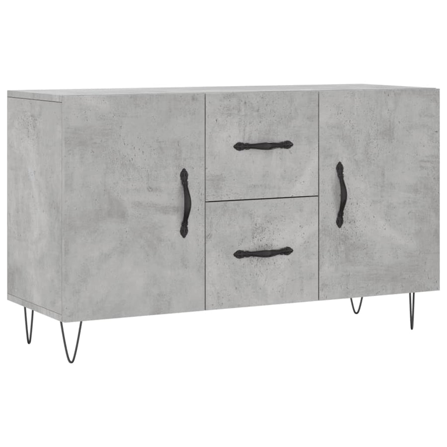 Dressoir 100X36X60 Cm Bewerkt Hout Betongrijs