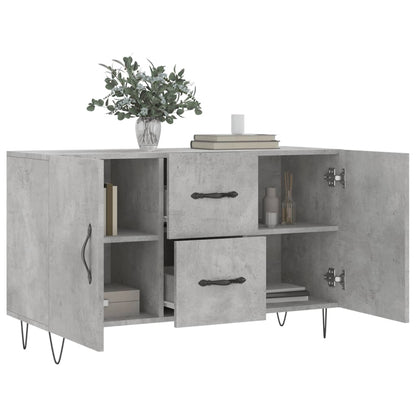 Dressoir 100X36X60 Cm Bewerkt Hout Betongrijs