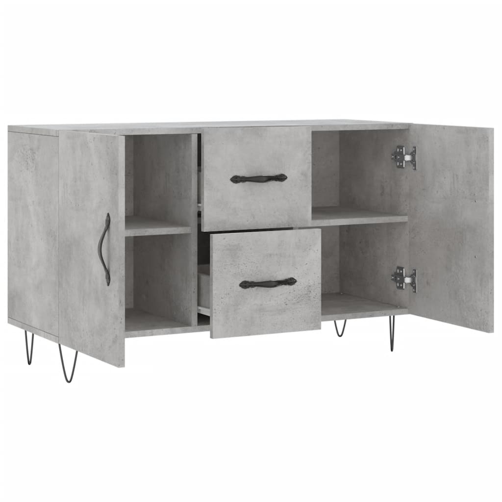 Dressoir 100X36X60 Cm Bewerkt Hout Betongrijs