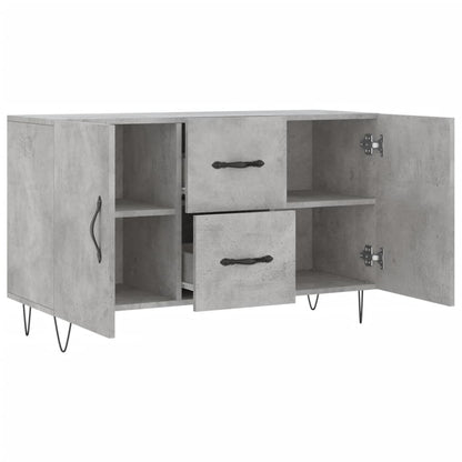 Dressoir 100X36X60 Cm Bewerkt Hout Betongrijs