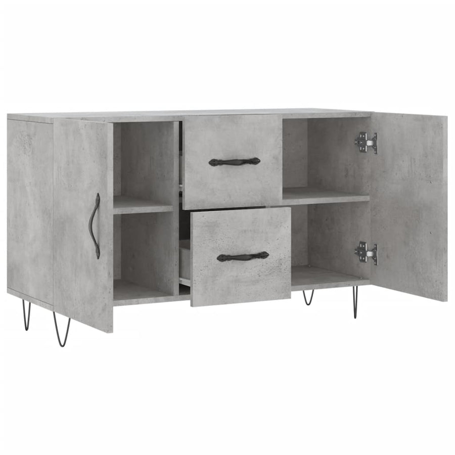 Dressoir 100X36X60 Cm Bewerkt Hout Betongrijs