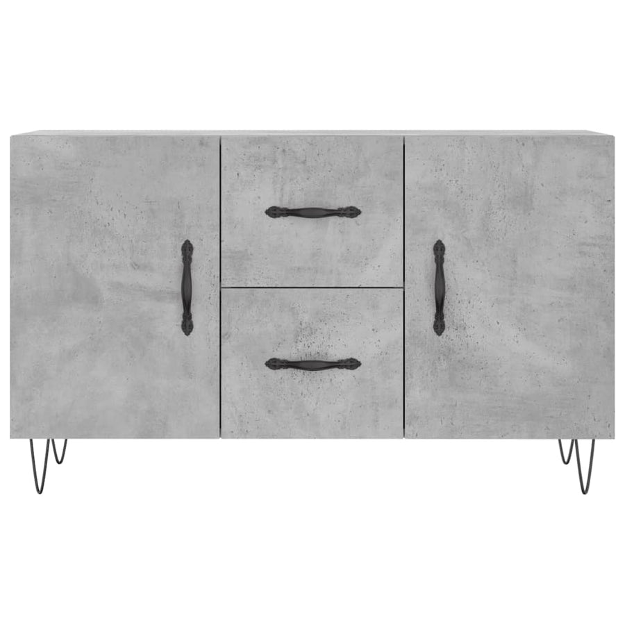 Dressoir 100X36X60 Cm Bewerkt Hout Betongrijs