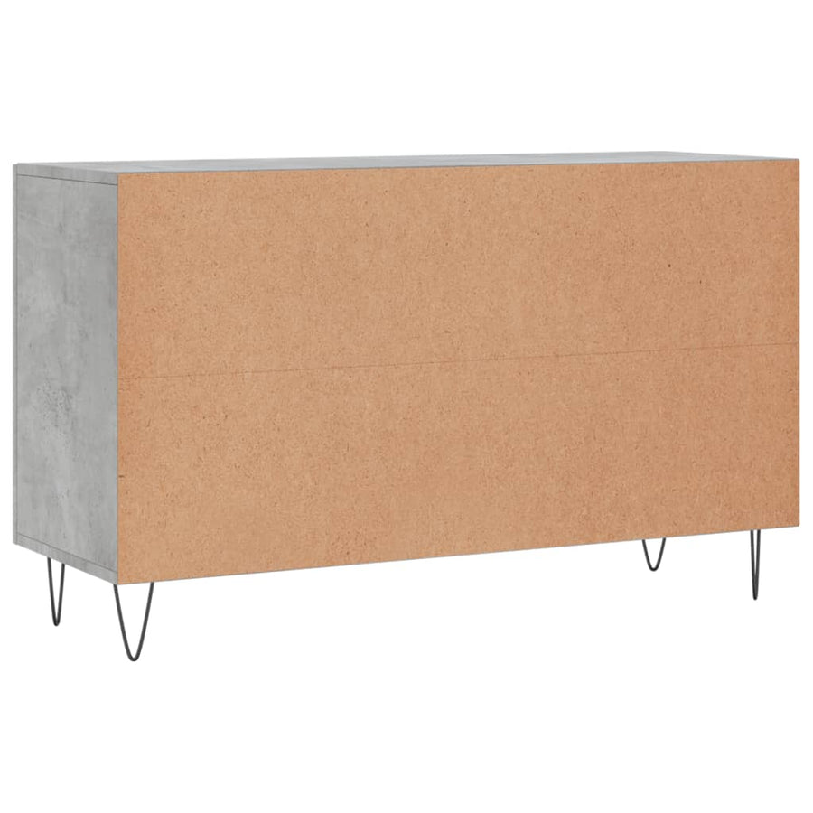 Dressoir 100X36X60 Cm Bewerkt Hout Betongrijs