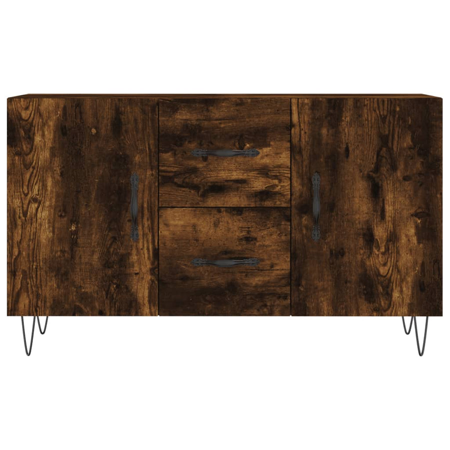 Dressoir 100X36X60 Cm Bewerkt Hout Kleurig Gerookt eiken