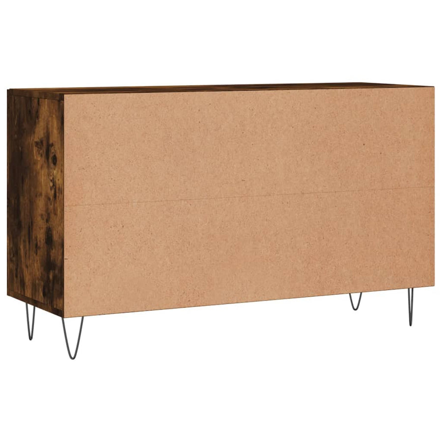 Dressoir 100X36X60 Cm Bewerkt Hout Kleurig Gerookt eiken