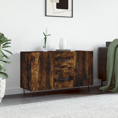 Dressoir 100X36X60 Cm Bewerkt Hout Kleurig Gerookt eiken