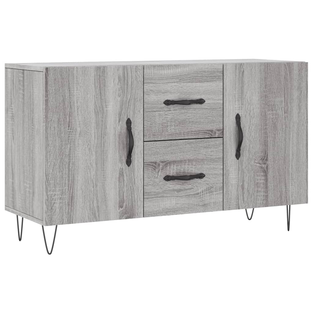 Dressoir 100X36X60 Cm Bewerkt Hout Eikenkleurig Grijs sonoma