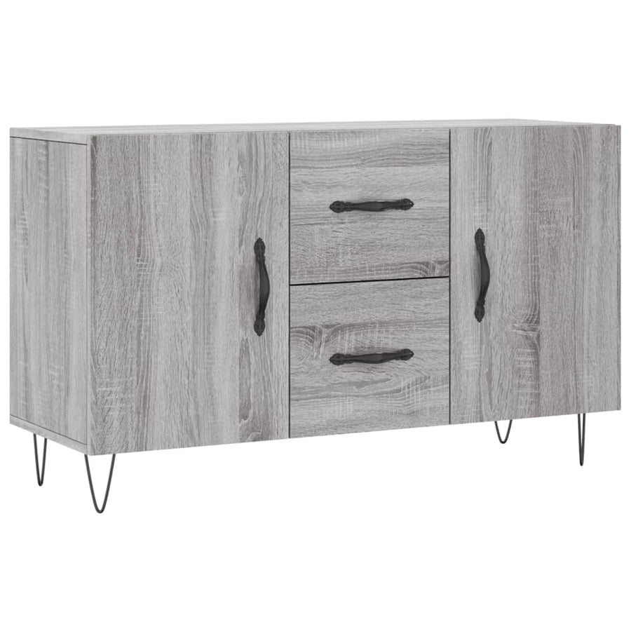 Dressoir 100X36X60 Cm Bewerkt Hout Eikenkleurig Grijs sonoma
