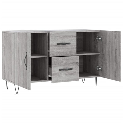 Dressoir 100X36X60 Cm Bewerkt Hout Eikenkleurig Grijs sonoma