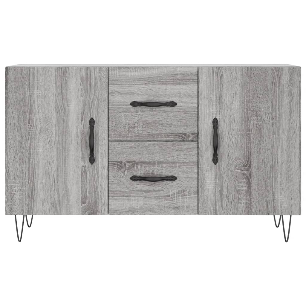 Dressoir 100X36X60 Cm Bewerkt Hout Eikenkleurig Grijs sonoma