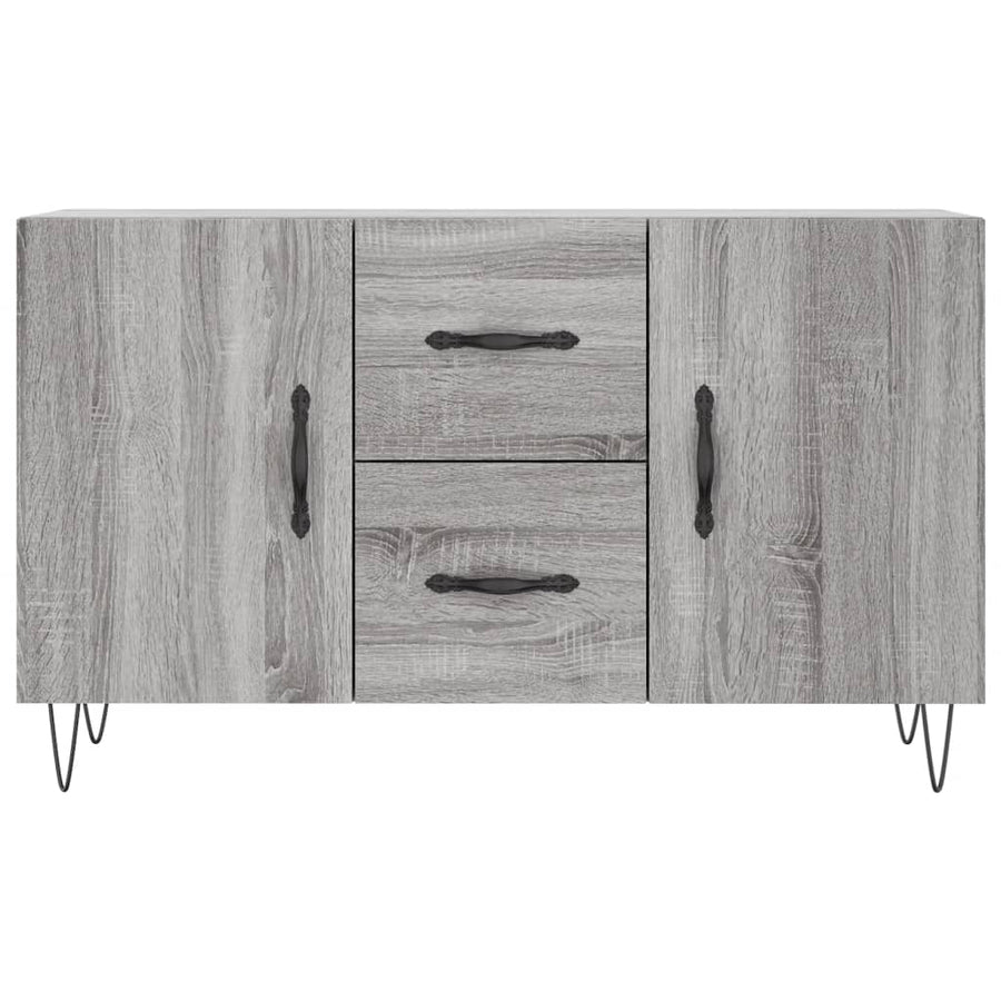 Dressoir 100X36X60 Cm Bewerkt Hout Eikenkleurig Grijs sonoma