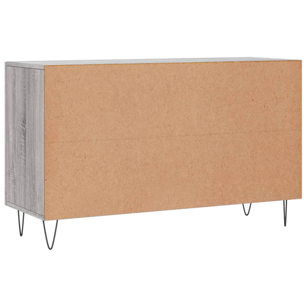 Dressoir 100X36X60 Cm Bewerkt Hout Eikenkleurig Grijs sonoma