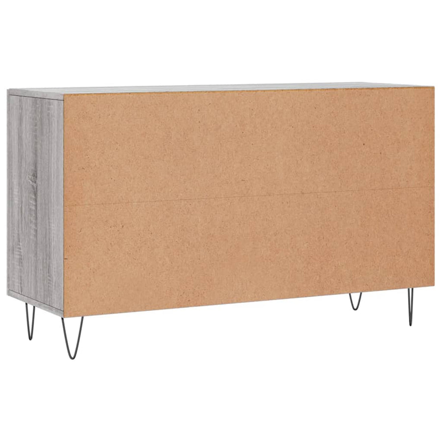 Dressoir 100X36X60 Cm Bewerkt Hout Eikenkleurig Grijs sonoma