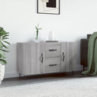 Dressoir 100x36x60 cm bewerkt hout grijs