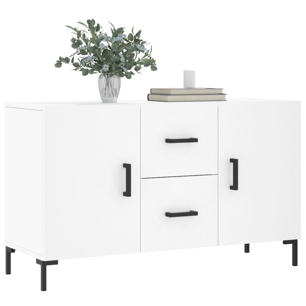 Dressoir 100X36X60 Cm Bewerkt Hout Wit