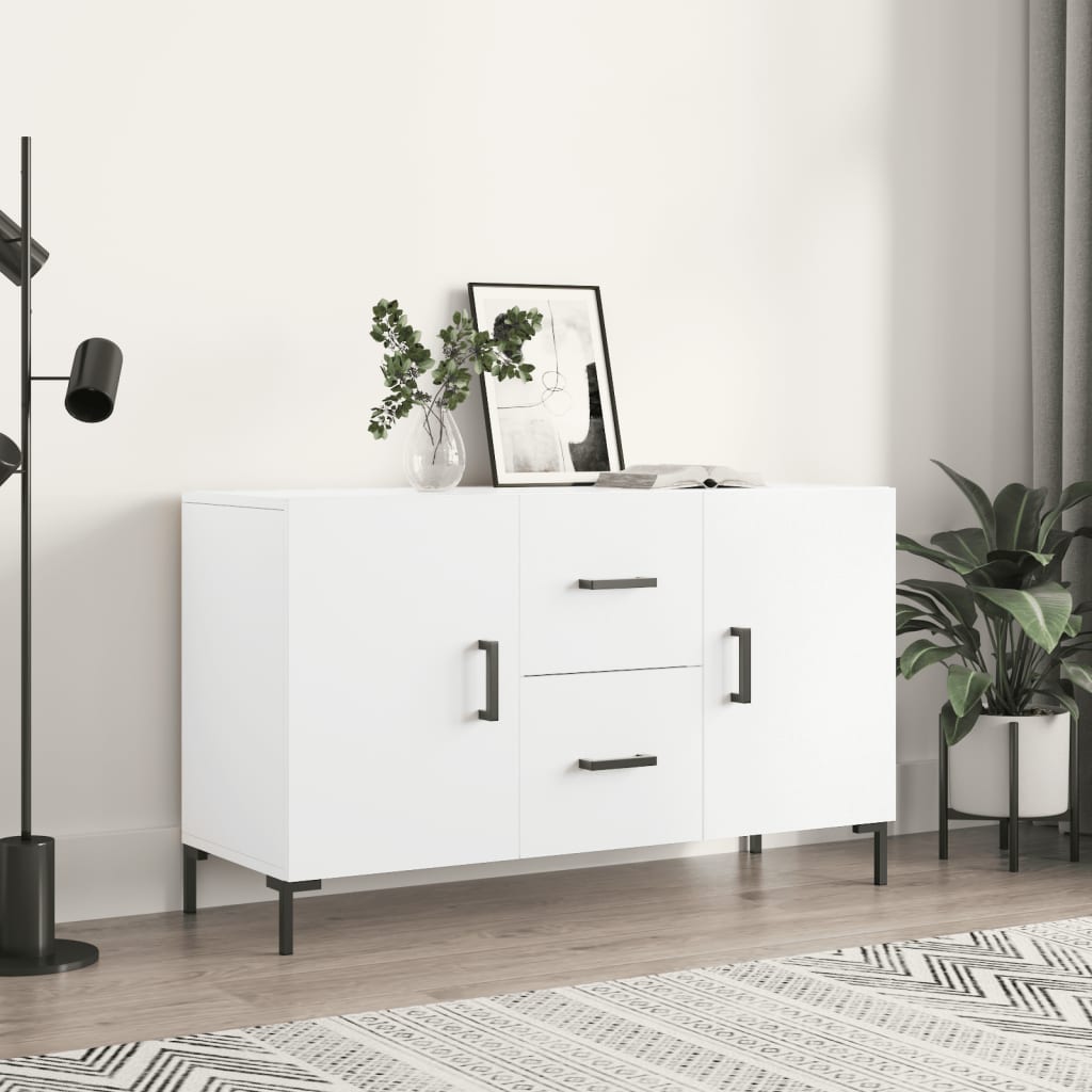 Dressoir 100X36X60 Cm Bewerkt Hout Wit