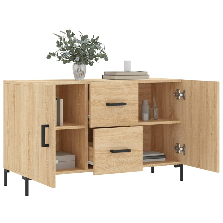 Dressoir 100X36X60 Cm Bewerkt Hout Kleurig Sonoma eiken