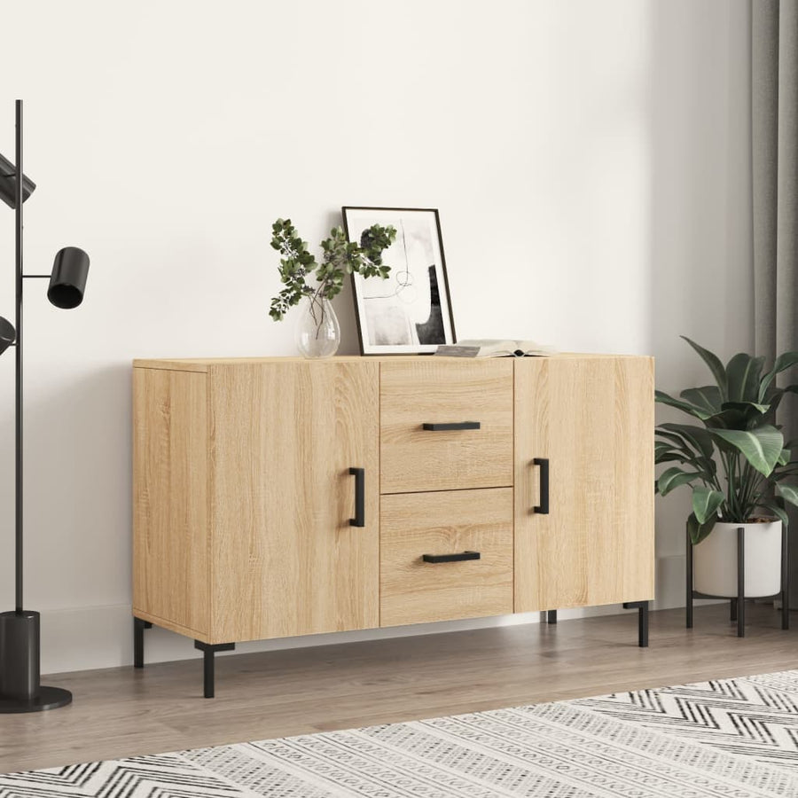 Dressoir 100X36X60 Cm Bewerkt Hout Kleurig Sonoma eiken
