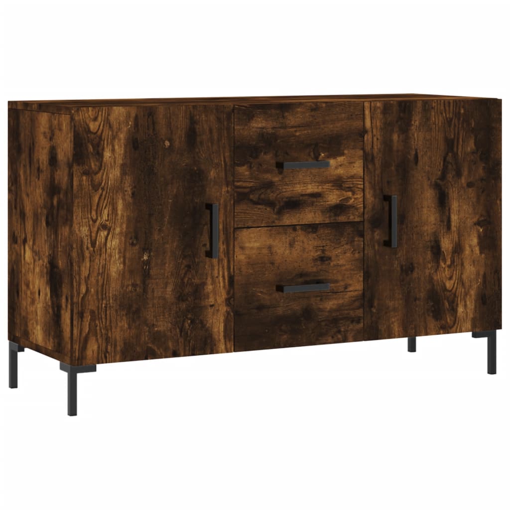 Dressoir 100X36X60 Cm Bewerkt Hout Kleurig Gerookt eiken