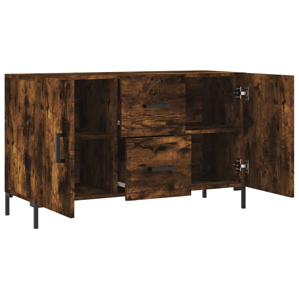 Dressoir 100X36X60 Cm Bewerkt Hout Kleurig Gerookt eiken