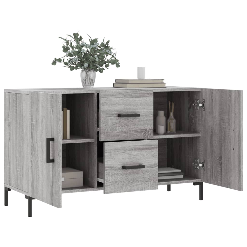 Dressoir 100X36X60 Cm Bewerkt Hout Grijs Sonoma Eikenkleurig