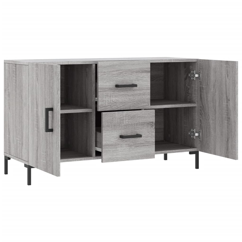 Dressoir 100X36X60 Cm Bewerkt Hout Grijs Sonoma Eikenkleurig