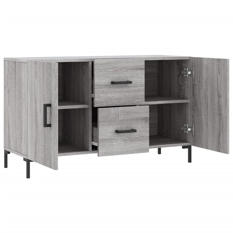 Dressoir 100X36X60 Cm Bewerkt Hout Grijs Sonoma Eikenkleurig