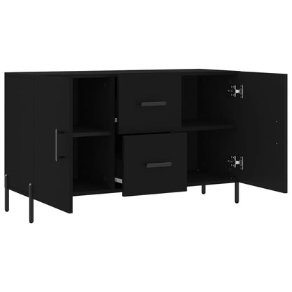Dressoir 100X36X60 Cm Bewerkt Hout Zwart
