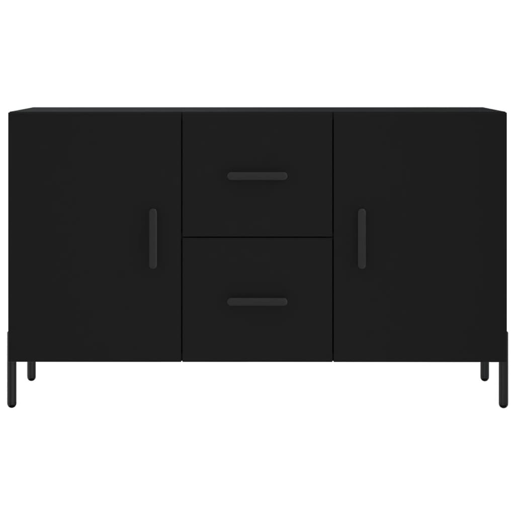 Dressoir 100X36X60 Cm Bewerkt Hout Zwart