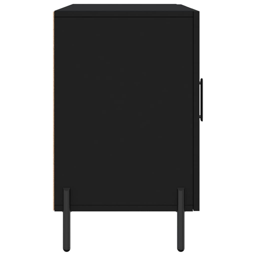 Dressoir 100X36X60 Cm Bewerkt Hout Zwart
