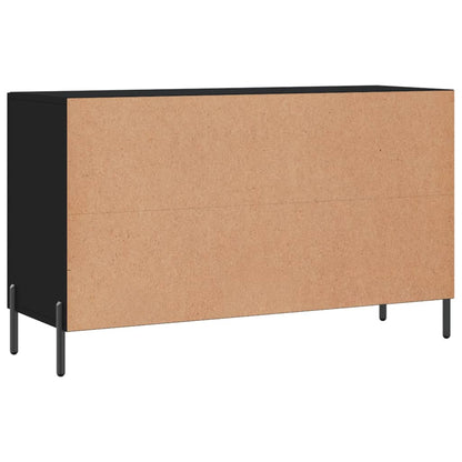 Dressoir 100X36X60 Cm Bewerkt Hout Zwart