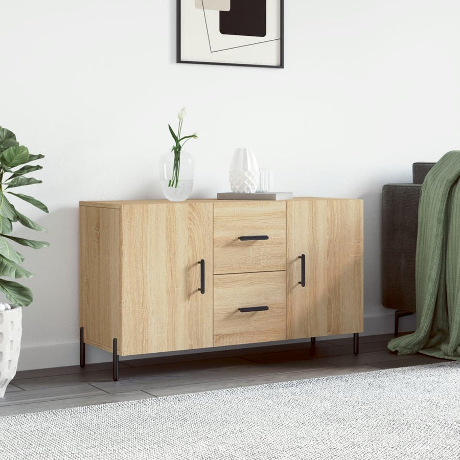 Dressoir 100X36X60 Cm Bewerkt Hout Sonoma Eikenkleurig