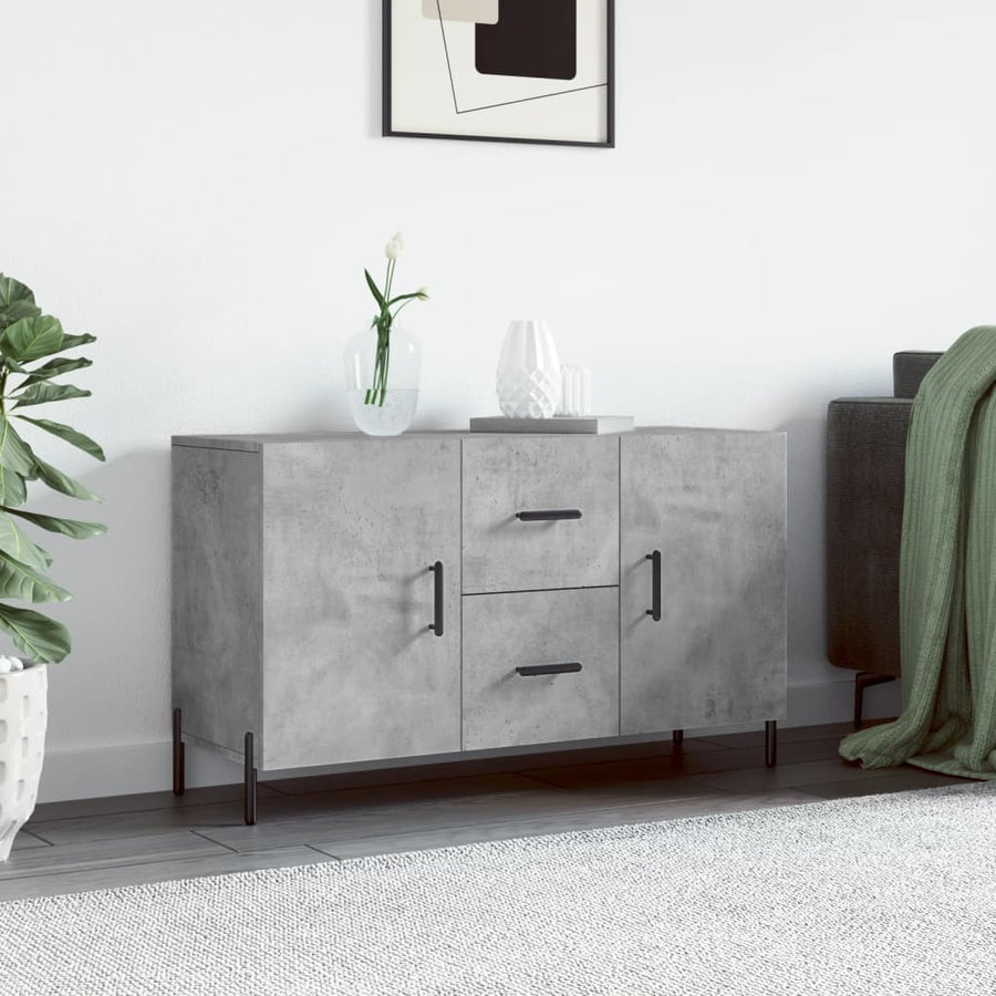 Dressoir 100X36X60 Cm Bewerkt Hout Betongrijs