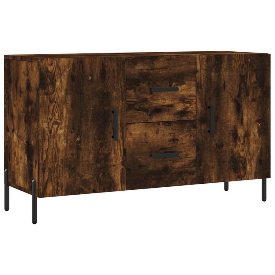 Dressoir 100x36x60 cm bewerkt hout gerookt eikenkleurig