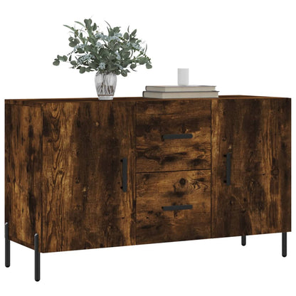Dressoir 100x36x60 cm bewerkt hout gerookt eikenkleurig