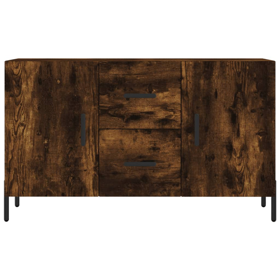 Dressoir 100x36x60 cm bewerkt hout gerookt eikenkleurig