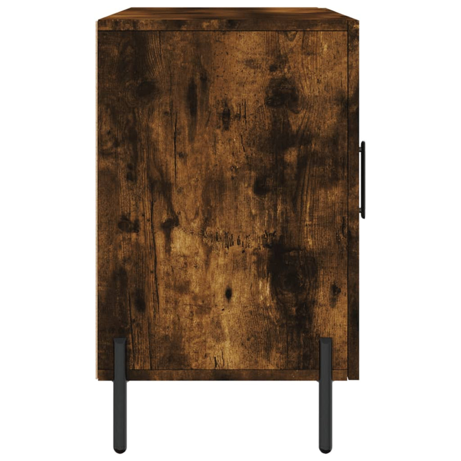 Dressoir 100x36x60 cm bewerkt hout gerookt eikenkleurig