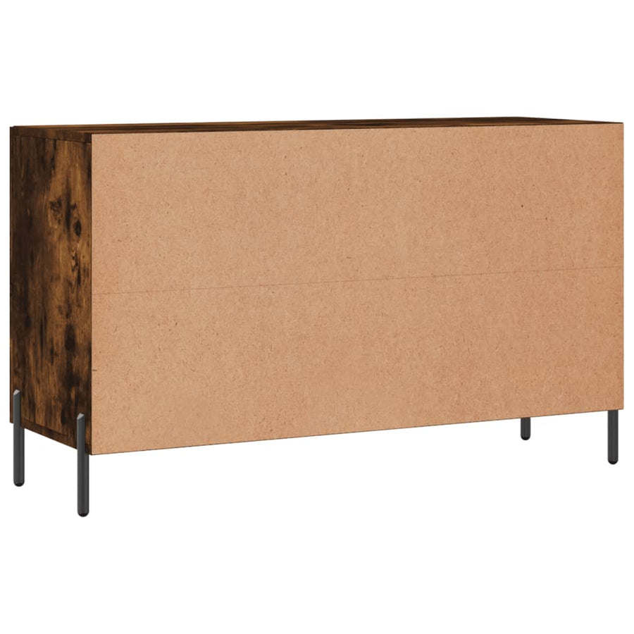 Dressoir 100x36x60 cm bewerkt hout gerookt eikenkleurig