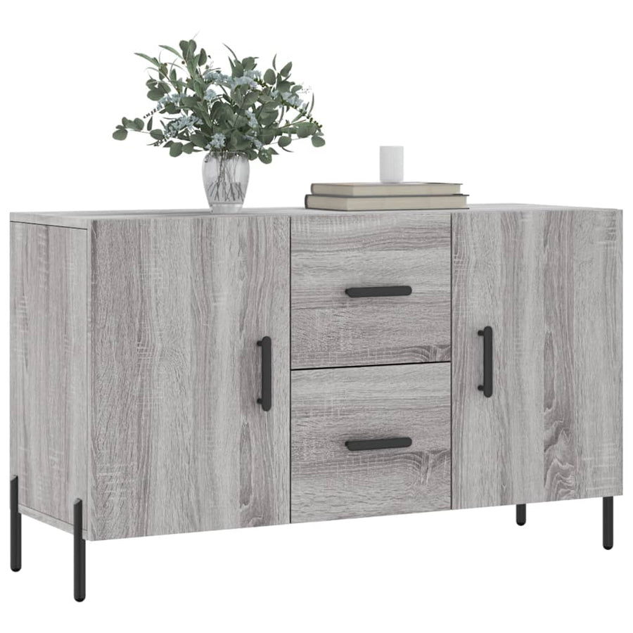 Dressoir 100x36x60 cm bewerkt hout grijs sonoma eikenkleurig