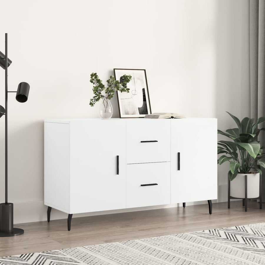 Dressoir 100X36X60 Cm Bewerkt Hout Wit