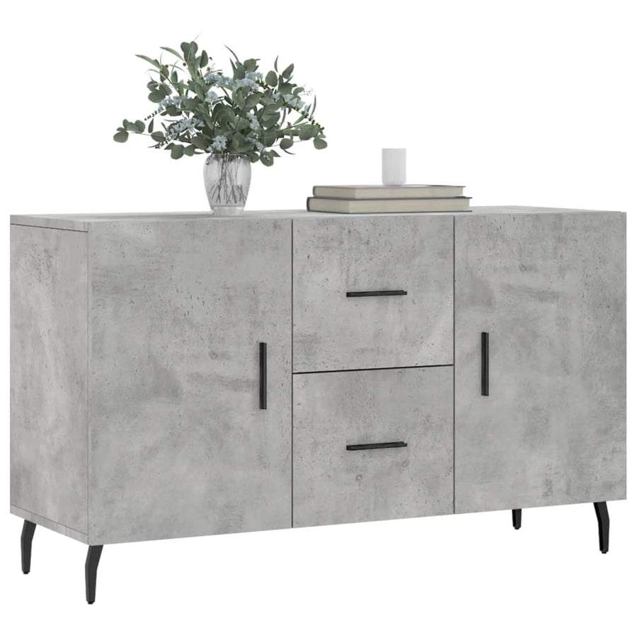 Dressoir 100X36X60 Cm Bewerkt Hout Betongrijs