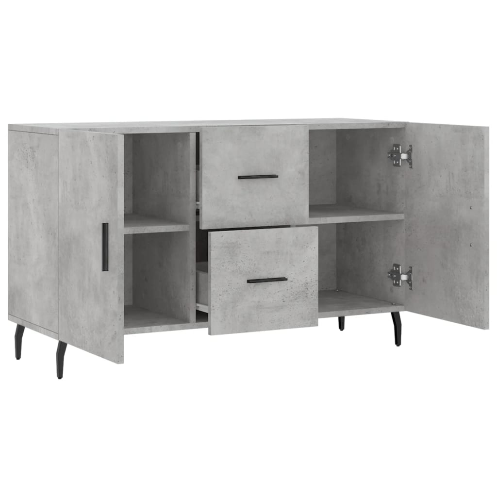 Dressoir 100X36X60 Cm Bewerkt Hout Betongrijs